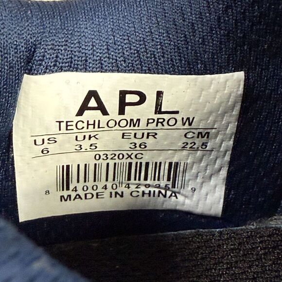 APL Shoes Womens Size 6 Techloom Pro Navy Blue & White Athletic Running Sneakers - Picture 9 of 9
